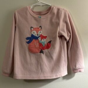 Carter's Light Pink Fox Pajama Top